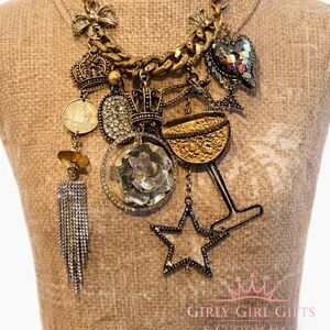 Gypsy South Wine Charm Necklace Vintage Inspired